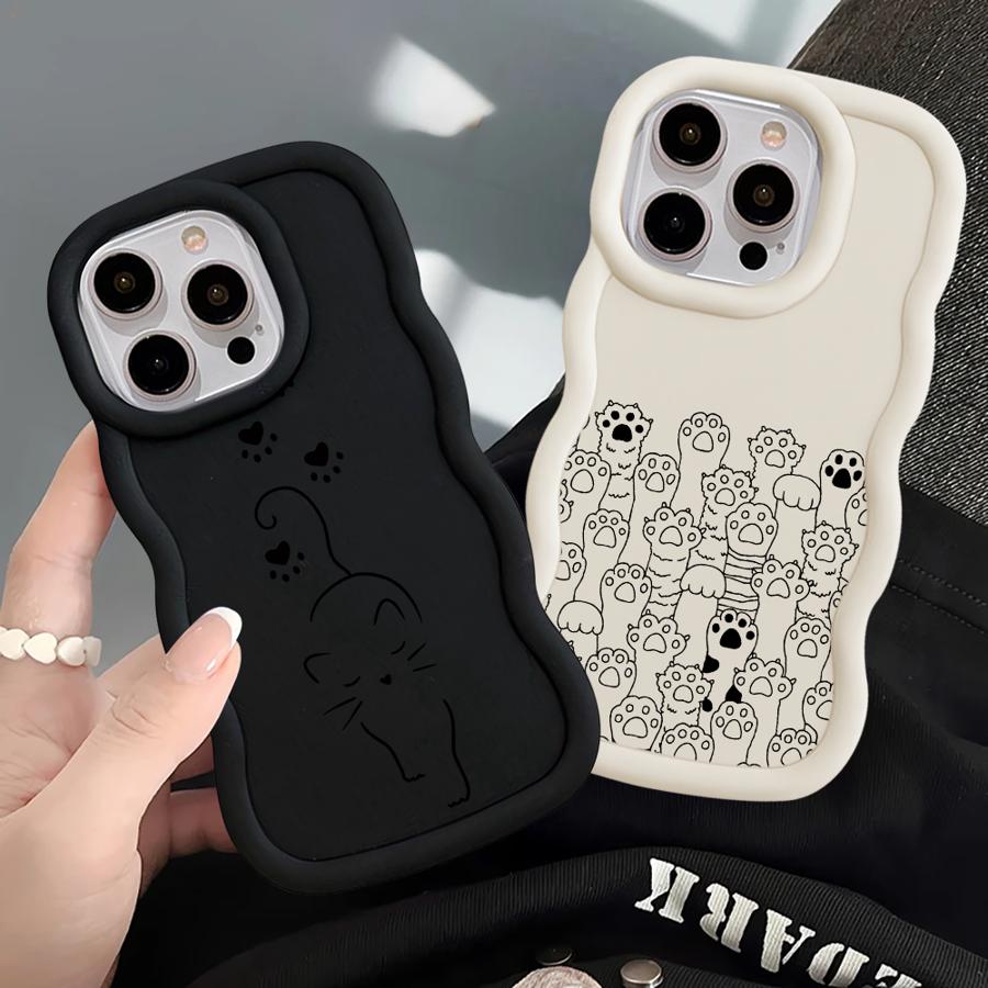 Cute Cat Lovely Case for iPhone 15 Plus 12 XR 8 17 Air 13 11 14 16 Pro Max Soft Phone Cover