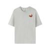 Fashionable Versatile Breathable Short Sleeve T-Shirt Unisex Tops Light-White Gray L225U056-0248