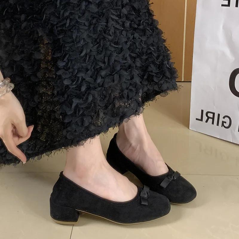 Модные роскошные кожаные туфли-лодочки с бантом — фото 7