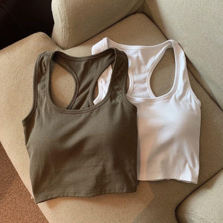 2024 Sportliches scharfes Sommer-Trägertop rückenfrei mit Brustpolstern - figurbetont, pure Lust