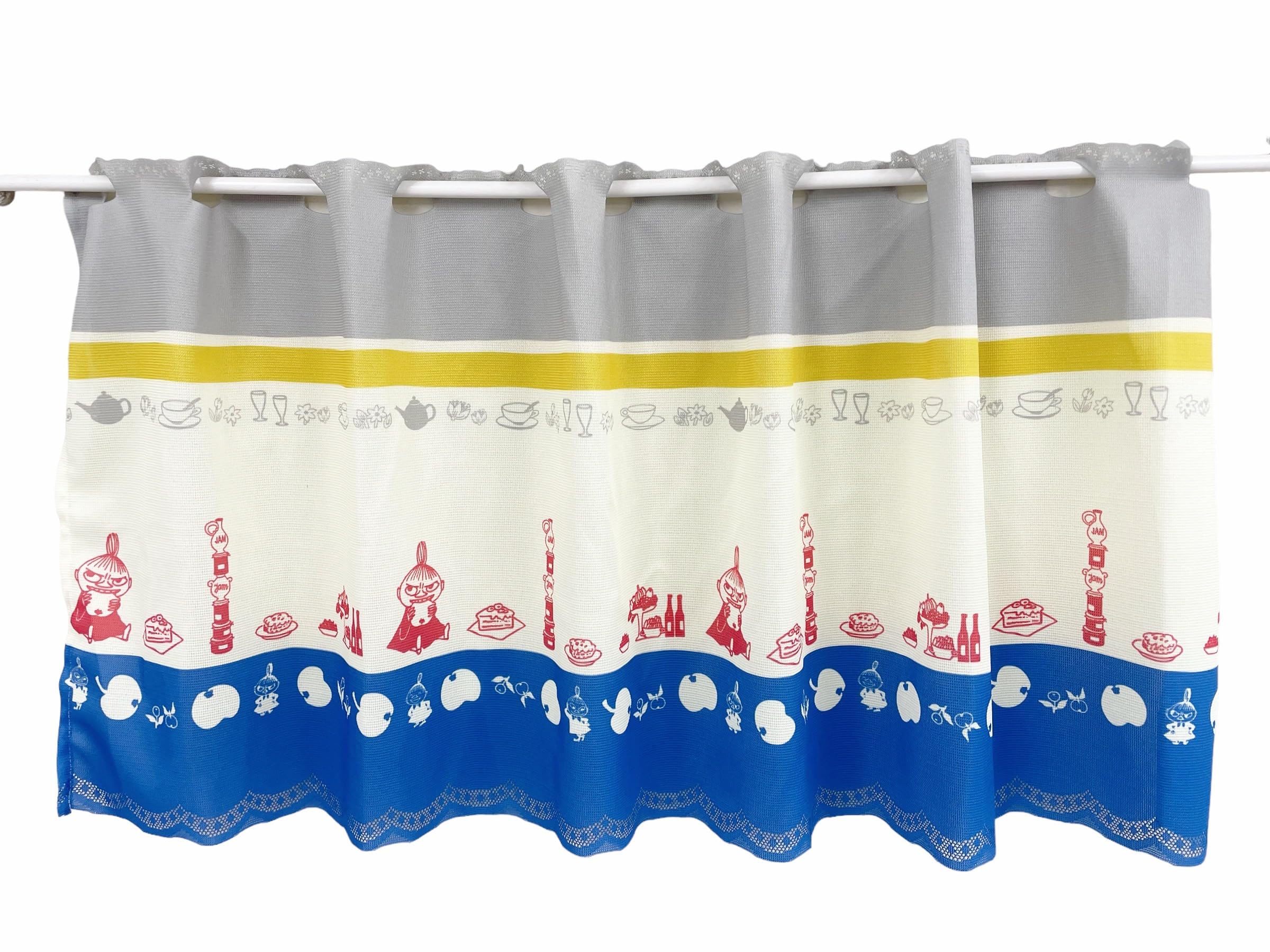 

JUKE19 Moomin Cafe Curtain x Room Privacy Easy to Cute Interior Design for Living Little My [120cm 45cm] Divider, Screen, Adjustable, Use, Entryway,