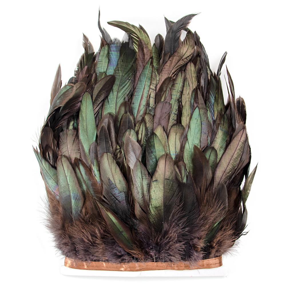 1Meters Fluffy Rooster Feathers Trims Fringe 10-18CM Chicken Feather Trim for Crafts Ribbon Plumas Wedding Clothing Decoration