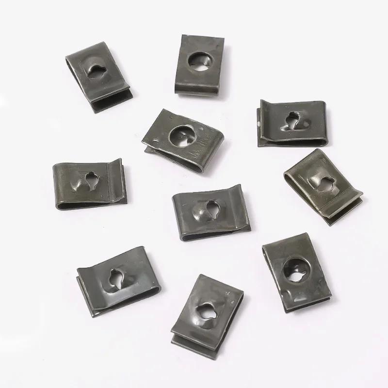 Car Moto U-Type Metal Screw Fastener Clips High Quality Anti-rust Protection Screws Buckle Iron Sheet Clip Auto Accessories