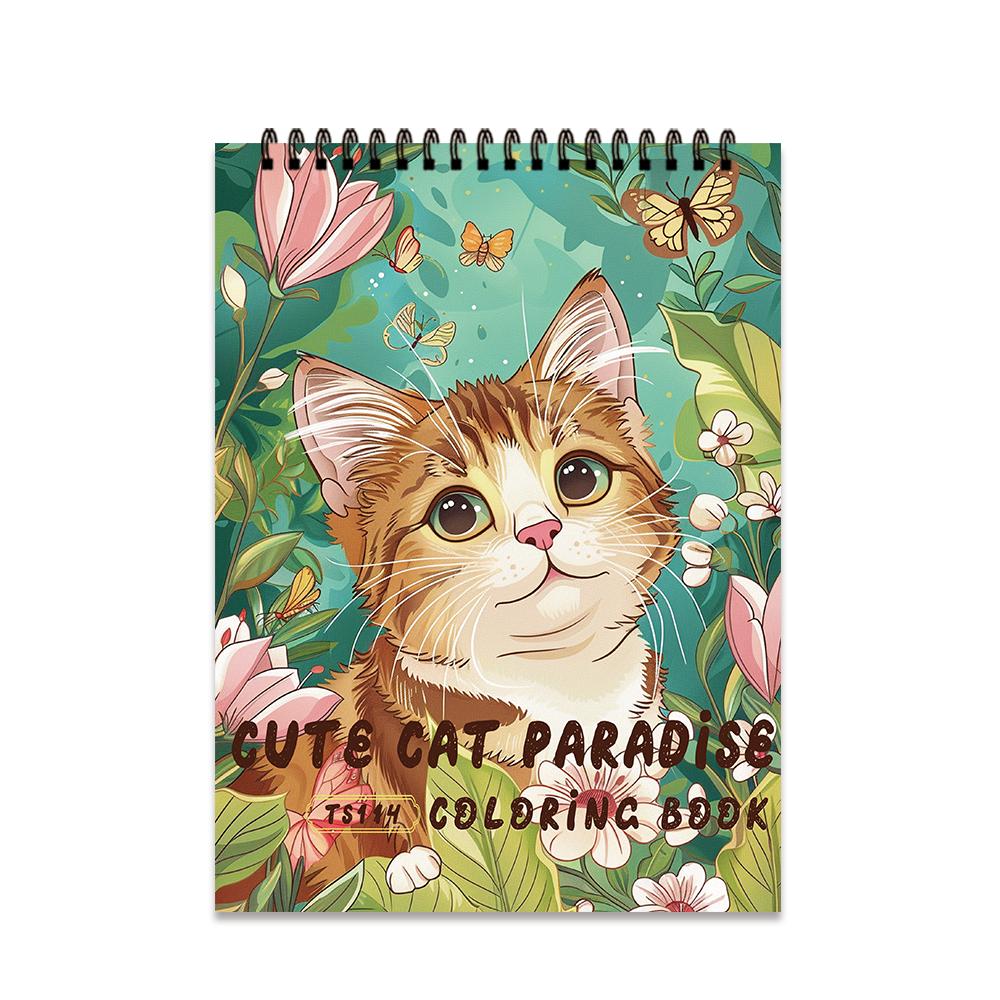 Malbuch für Erwachsene - 30 Blätter Damen-Spiralmalbuch, 11,2 x 8,3 Zoll, Zeichenbuch, Geburtstagsgeschenk, Geschenk für eine Feiertagsparty