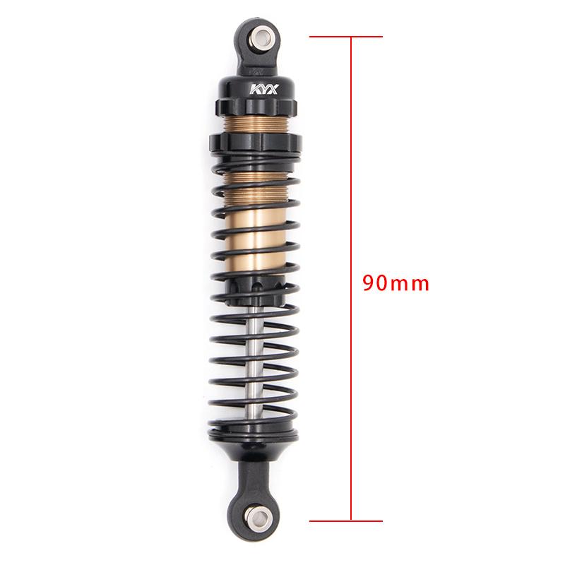 KYX Racing 90mm Black Metal Shock Absorber for 1/10 RC Crawler Car SCX10 CC01 (2pcs)