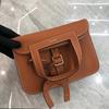 2026 Mini-Satteltasche 21,28 cm Echtes Leder Damen Umhängetasche mit goldfarbenem Verschluss