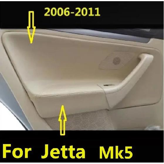 Microfiber Leather Door Handle Armrest Panel Cover For VW Jetta MK5 Golf 5 2005 2006 2007 2008 2009 2010 11  with Mount Fittings