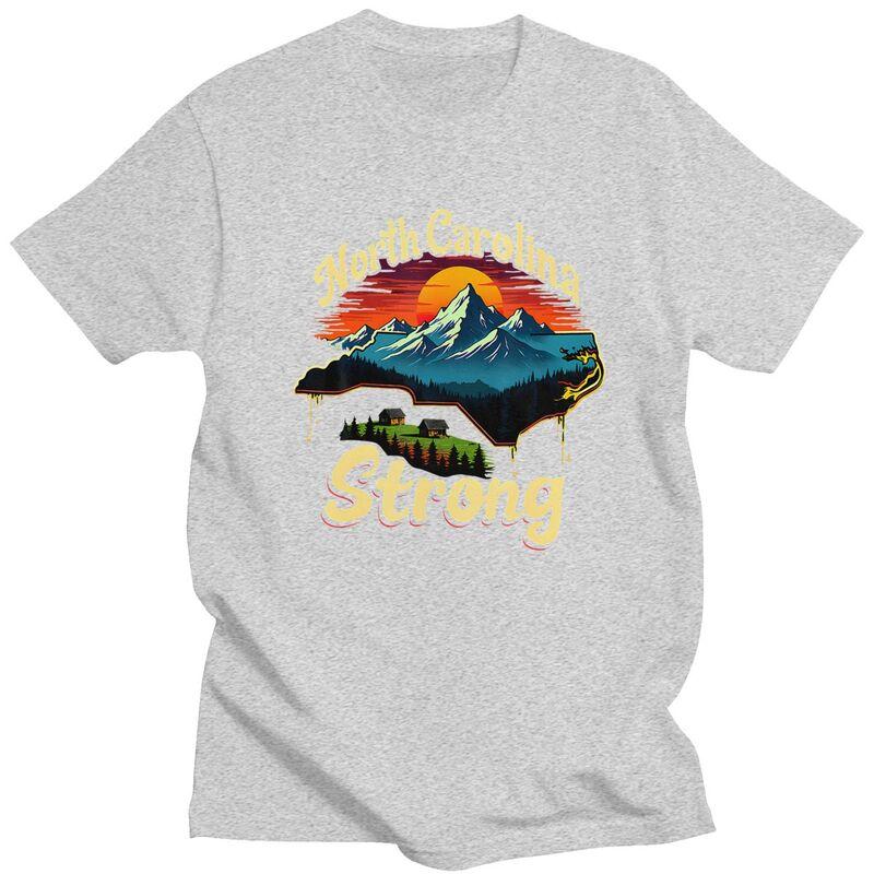 North Carolina Strong T Shirt for Men 100 Cotton Tshirt Fashion Summer Style Short Sleeve Tee Shirt Loose Fit Clothing Gift
