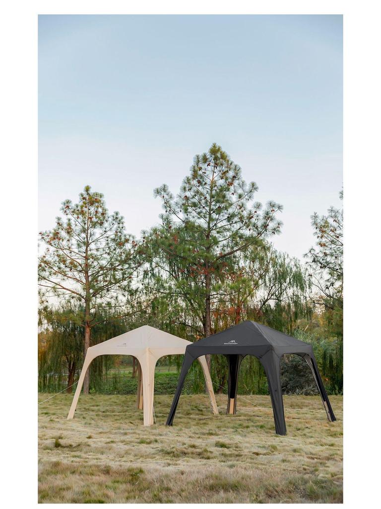 Inflatable Dome Canopy: Oxford Cloth, Silver-Coated, Sun-Protected, No-Assembly Camping Tent