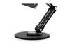 Portable Monitor Stand for 19" Displays, Adjustable with Multi-Axis Rotation and Weighted Base