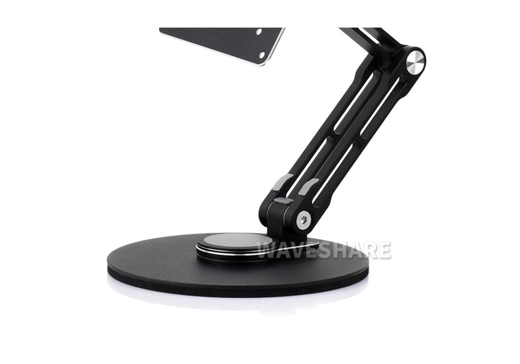 Portable Monitor Stand for 19" Displays, Adjustable with Multi-Axis Rotation and Weighted Base