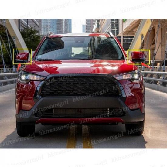 Carbon Fiber Car Rear View Mirror Strip Trim For Toyota Corolla Cross 2022-2024