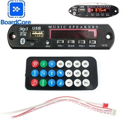 DC 12V Bluetooth 5.0 Auto-Kit MP3-Decoderplatine USB TF FM-Radio-Modul Farbbildschirm MP3-Player mit Fernbedienung
