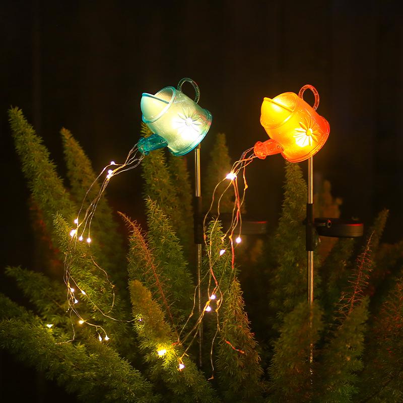 Solar Kettle Sprinkler Light: Creative Outdoor Lawn and Courtyard Decor