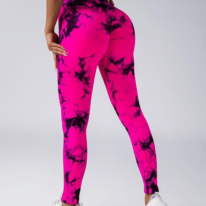 TY Tie-Dye Yoga Leggings: High-Elastic, Hip-Lifting, Tummy-Flattening Fitness Pants for Yoga and Running.