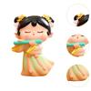 Traditional Chinese Tang Girl Figurine Small Statues Collection Cute Girl Sculpture for Bedroom Tabletop Tabletop Decoration