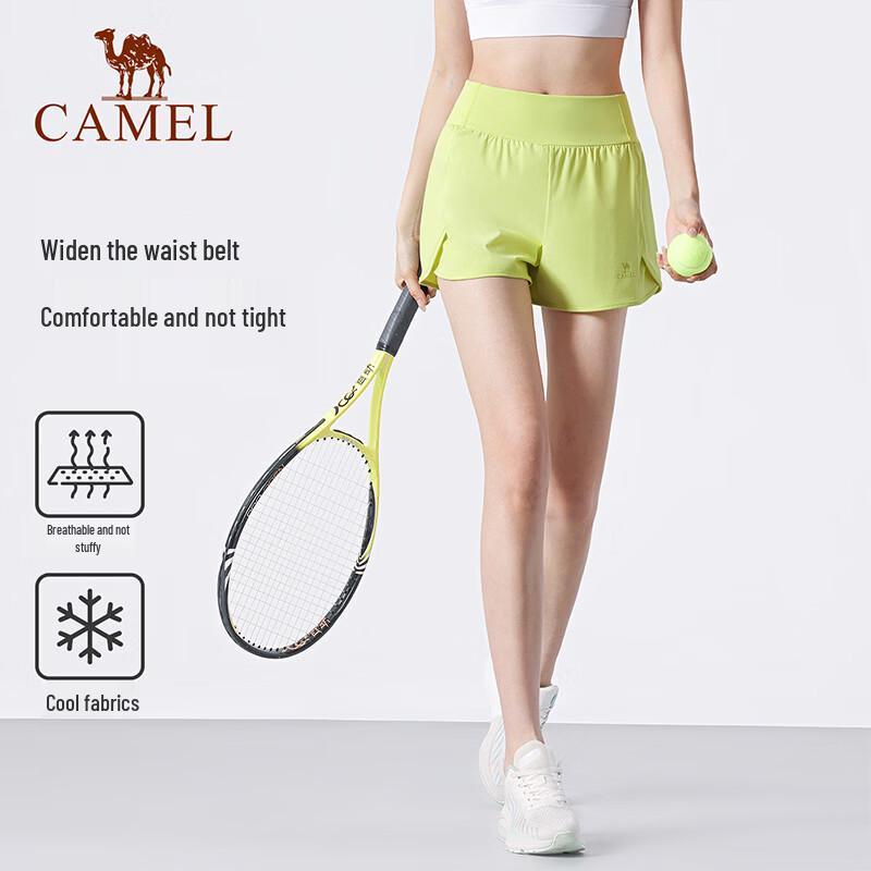 CAMEL Women's Cooling Anti-Chafe Training Running Shorts