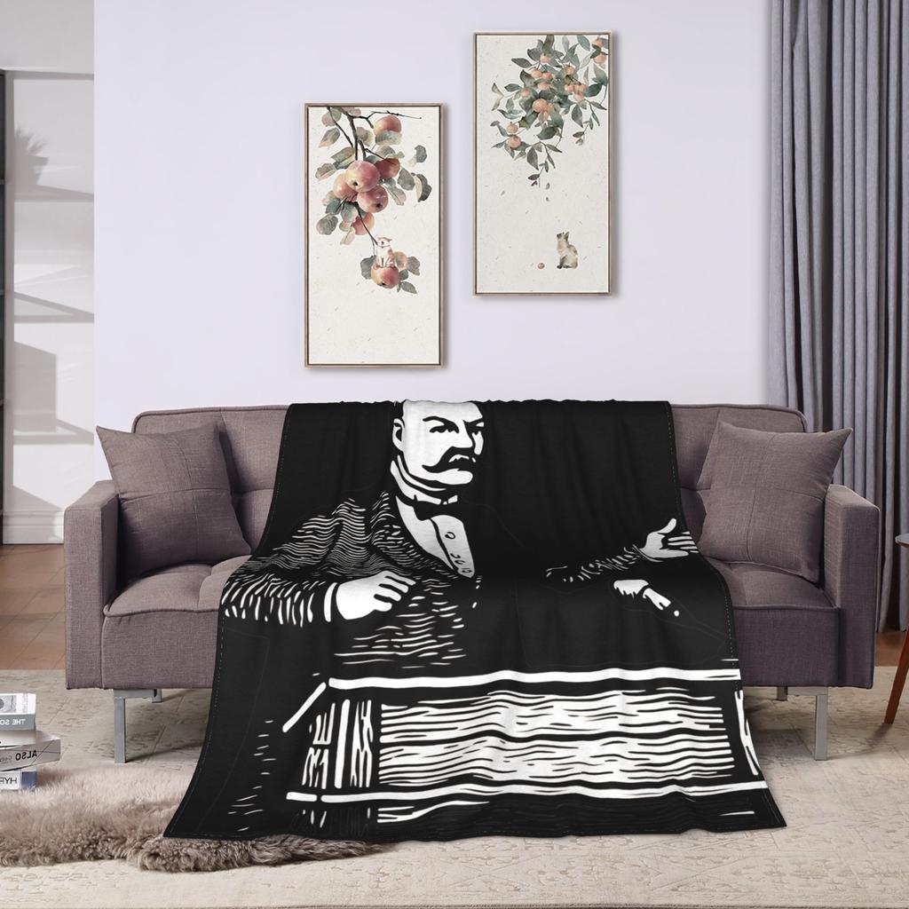 Lenin Joseph Stalin Blankets Quality Warm Soft Throw Blanket Winter Boy Girl Bedroom Print Bedspread