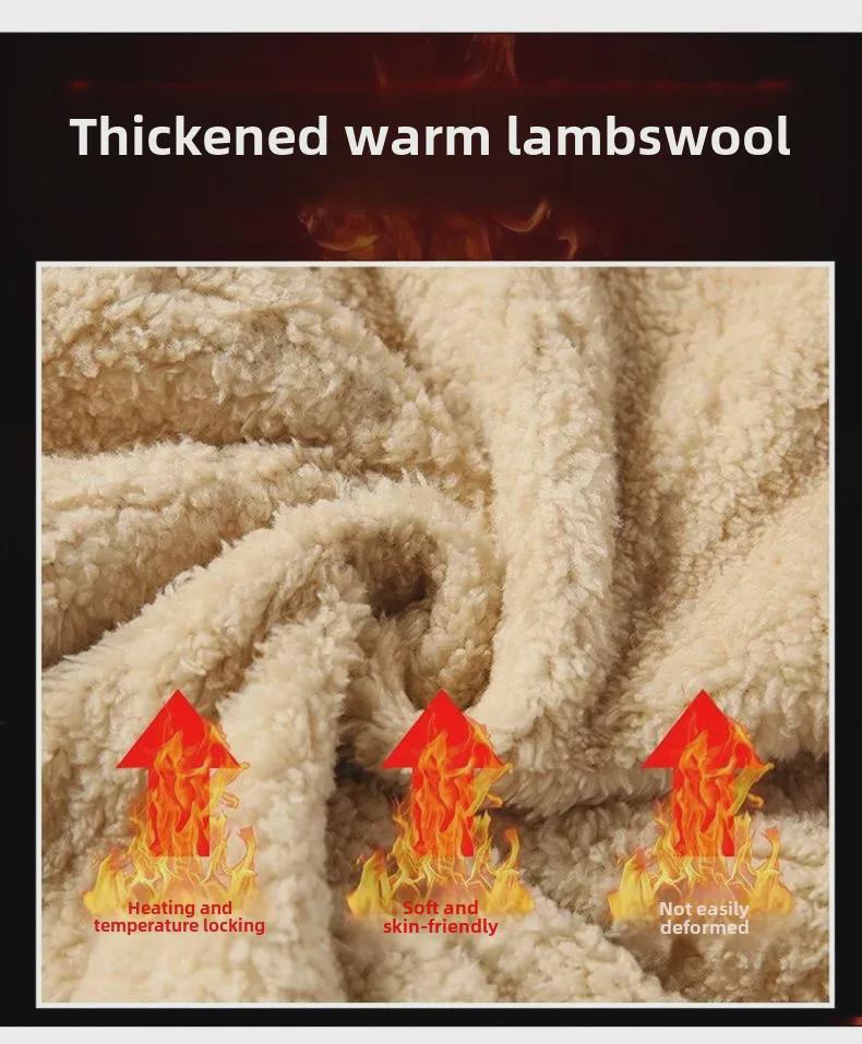 Men’s Windproof Plus Velvet Winter Pants: Thick, Warm, and Trendy.