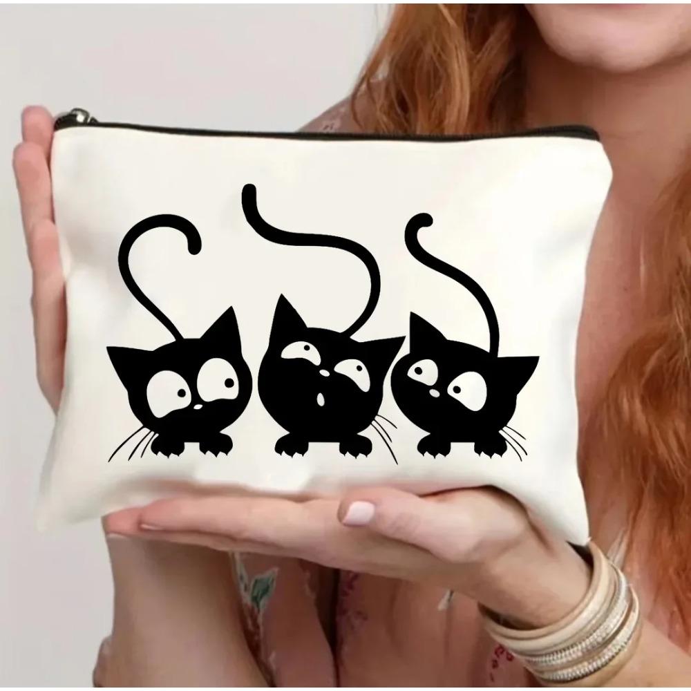 

Квадратные белые сумки «сделай сам» на молнии, сумки-держатели для денег, сумки с милыми кошками, студенческие карандаши, ручки, сумка для хранения канцелярских принадлежностей