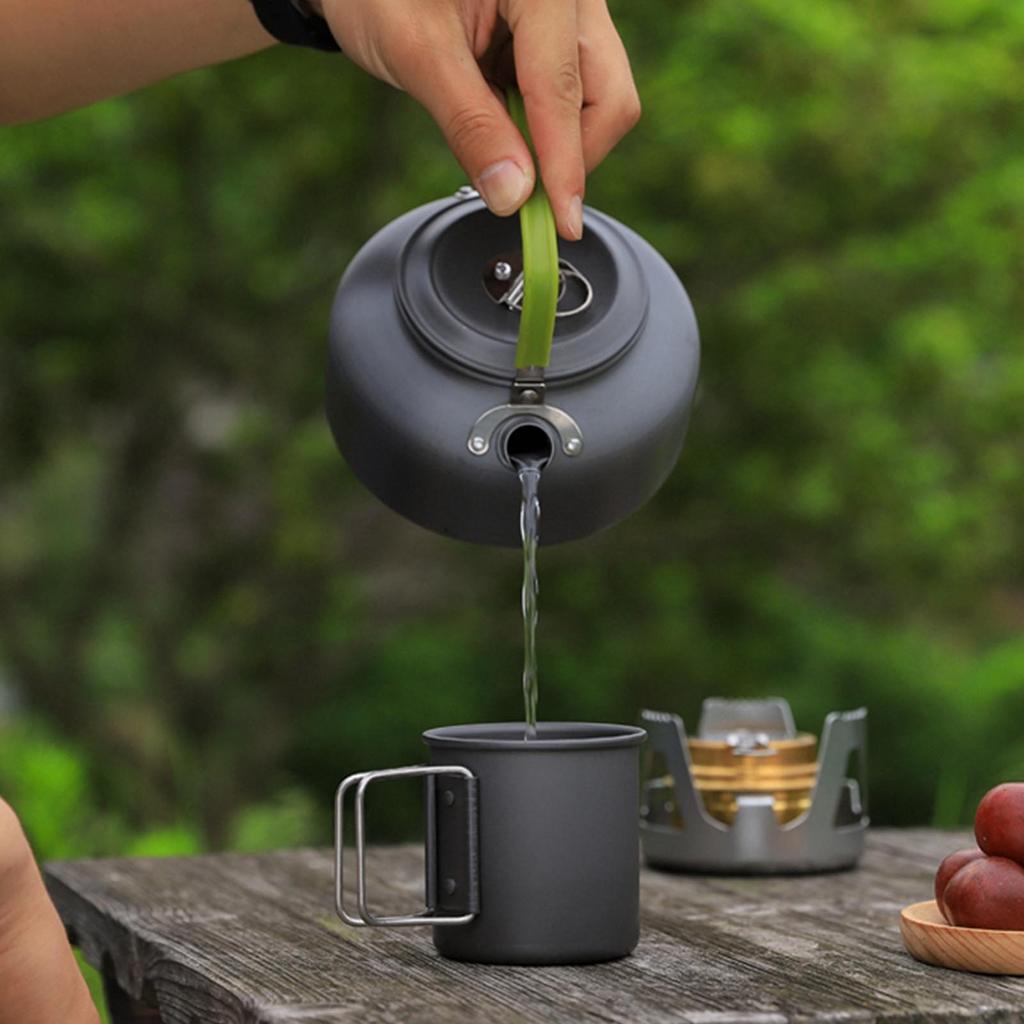 Campingbecher mit klappbarem Griff Aluminiumlegierung Multifunktionale Tragbare Campingtasse für Camping Picknick Wandern Reisen