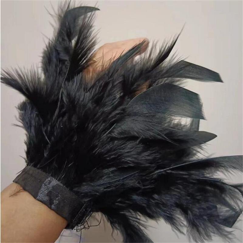 Fluffy Turkey Feathers Trim 4-6Inch Natural Ostrich Feather Ribbon Dress Sewing Craft DIY Wedding Clothing Sewing Decorations