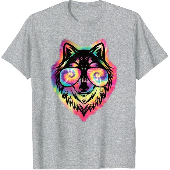 Cool Wolf Funny Wolf Lover Wildlife Men Boys Kids T-Shirt