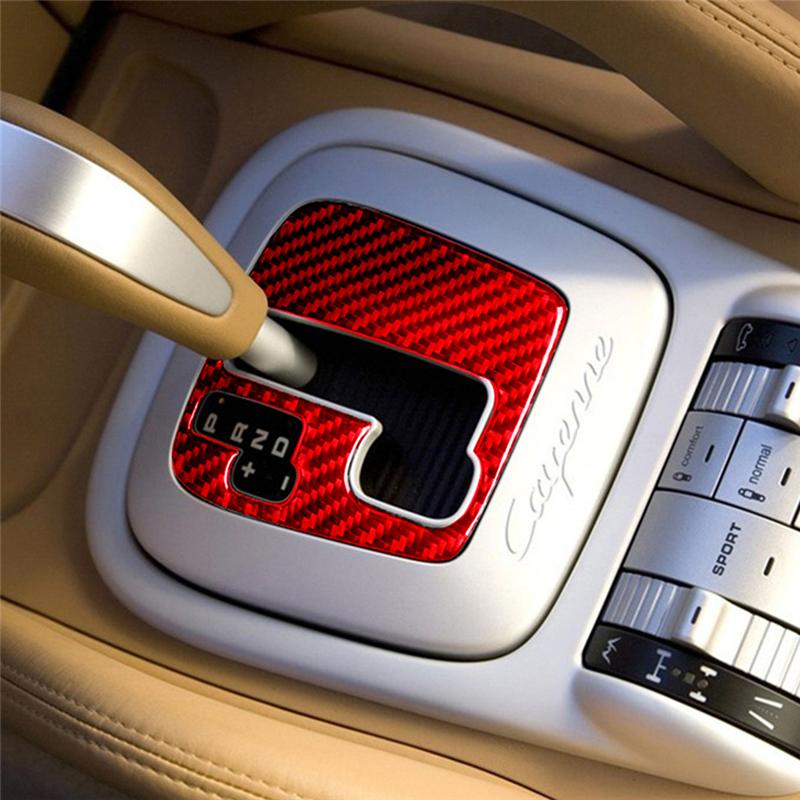 Car Gear Shift Water Cup Holder Panel Decoration Cover Trim Stickers For Porsche Cayenne Sport SUV 2003-2010 With Navigation