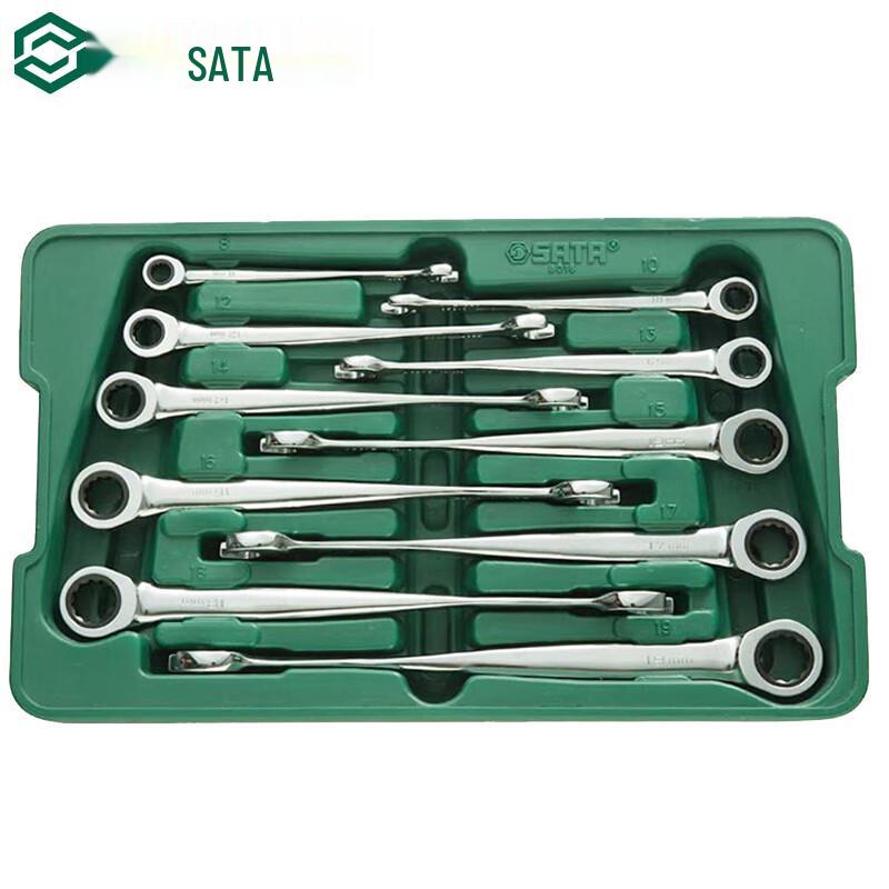 SATA 08016 10-Piece Ratchet  Combination Wrench Set
