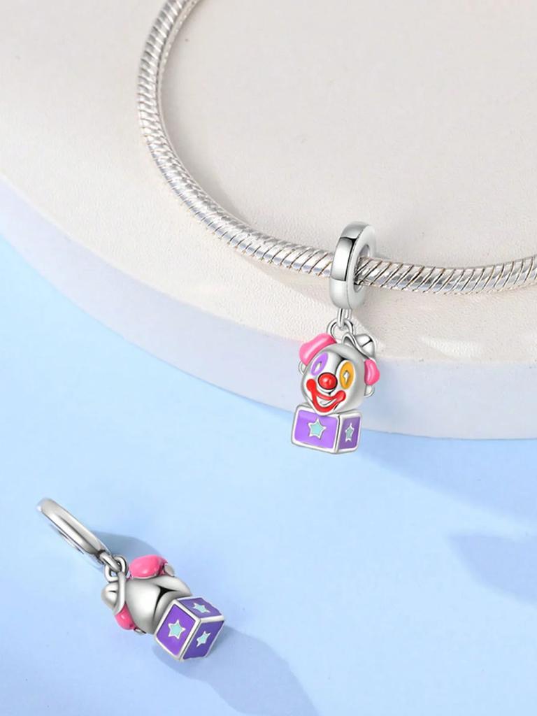 Charms Plata Copper Colors Clown Circus Beads Charm Pendant For Original Bracelet For Women Diy Jewelry Love Gift