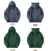 Hua Cotton Drop Shoulder Double Hood Sweatshirt - 300g Casual Solid Color Loose Fit (681)