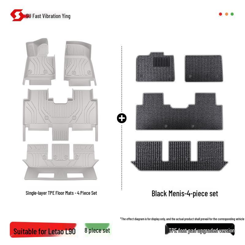 2025 Lixiang L90 TPE Full Coverage Floor Mats Interior Carpet with Fan