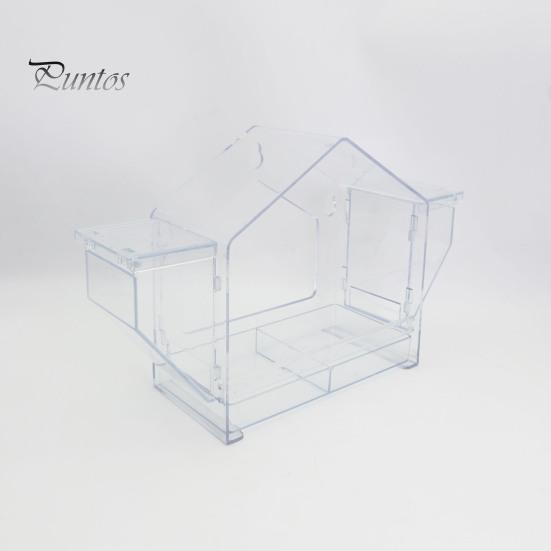 Window Birds Feeder Clear Birdfeeder with Suction Cup Squirrel-Proof Birds Feeding House for Cats And Birds Lovers Viewing Wild Birds Outside