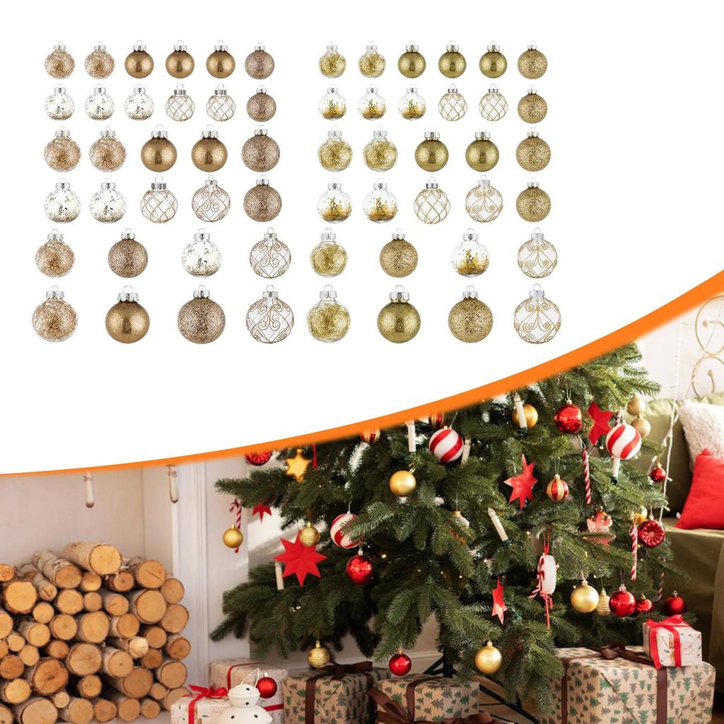 30 Pieces Christmas Tree Decorations Ball Ornaments Decorative Hanging Baubles Charm