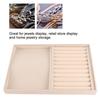 Jewelry Display Tray Bracelet Ring Earring Necklace Holder Storage Plate Case (Beige Flannel)