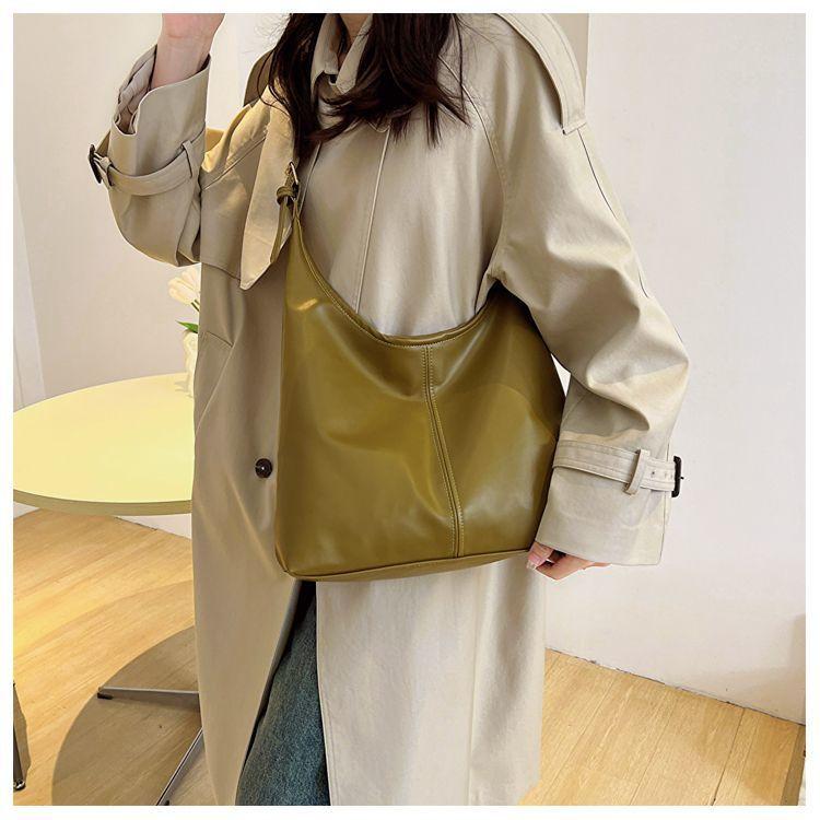 Large Capacity Commute To Work, High Sense Messenger Brown Tote Bag, Women's 2025 New Shoulder Armpit Bag