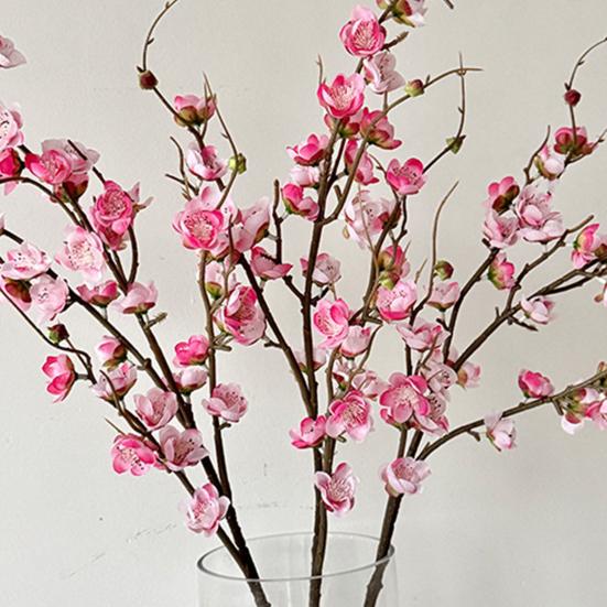 Artificial Cherry Blossom Branches 34.6 Inch Faux Plum Blossom Realistic Flower Arrangement for DIY Home Wedding Party Decor