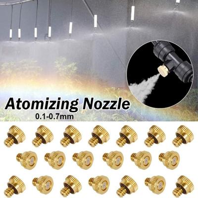 0.1-0.7mm Misting Nozzle Brass Fog Spray New Cooling Water System Accessories