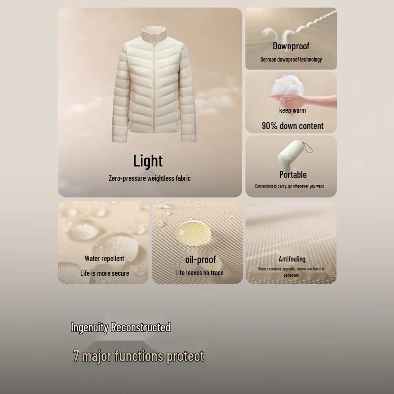 BOSIDENG B250131006 Lightweight Stand-Collar Down Jacket