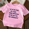 Children Crew Neck Short Sleeve T-Shirt with Fun Letter Print