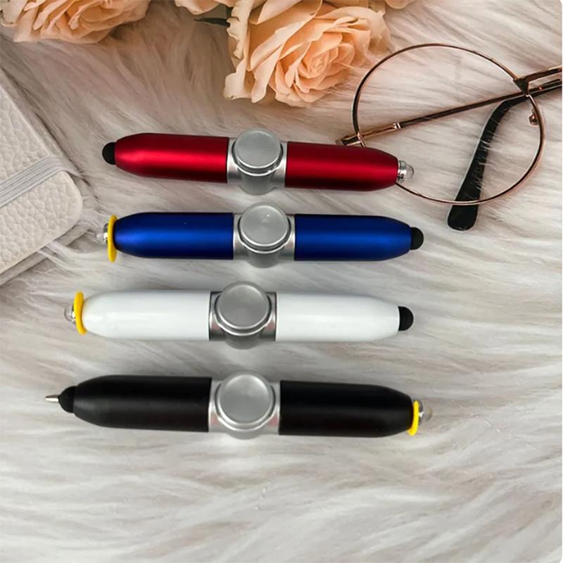 Multi-function Gyroscope Pens Decompression Toy Gyro Spinner Light Fidget Toy Pen With Relief Stress Led Adult Finger Ballpoi