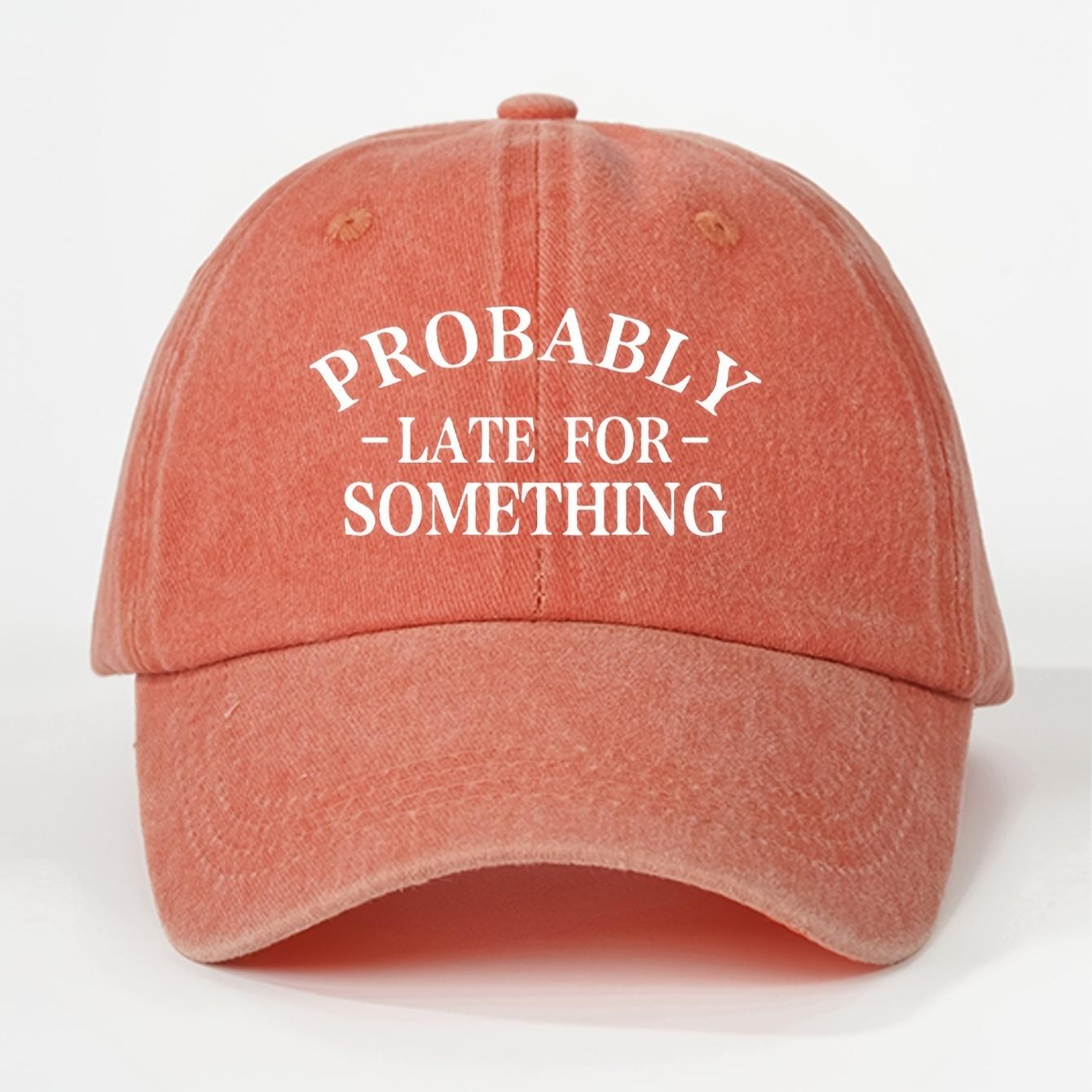 Unisex Trucker Hat  Printed PROBABLY Washed Baseball Cap  Unisex Trucker Hat  Breathable Adjustable Golf Cap  Womens Summ