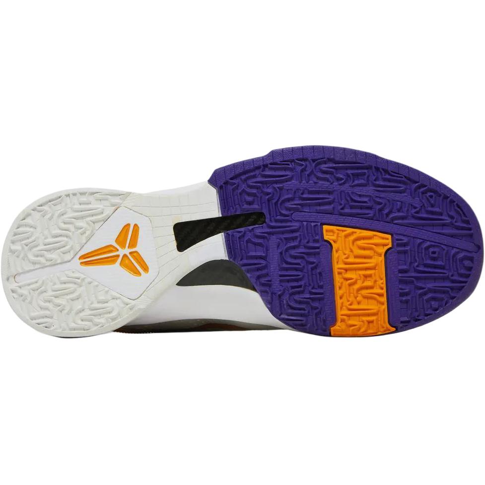 Nike Scarpe da Basket Bambino Zoom Kobe 5 Basse Bianco Viola Giallo 386647-100