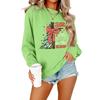 Women's Casual Christmas Print Sweatshirt, Neck Loose Fit Long Sleeve Pullover for Holiday
