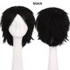 S-noilite Synthetic Short Wig Blue Brown Black Women Men Cosplay Costume Party Head Wigs Hair