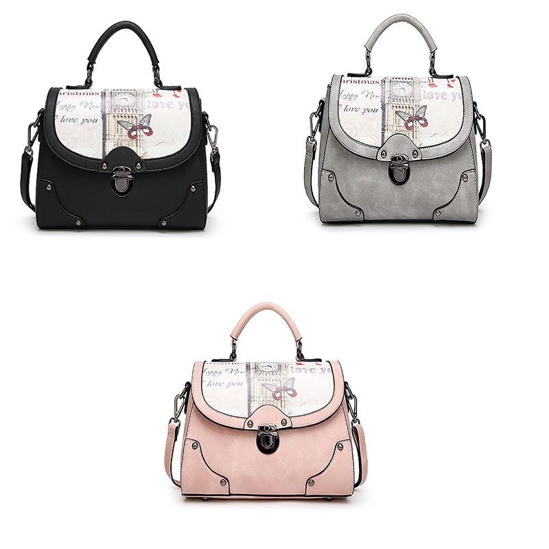 Luxurious European And American Fashion Large Handbag Shoulder Bag With Retro Printing