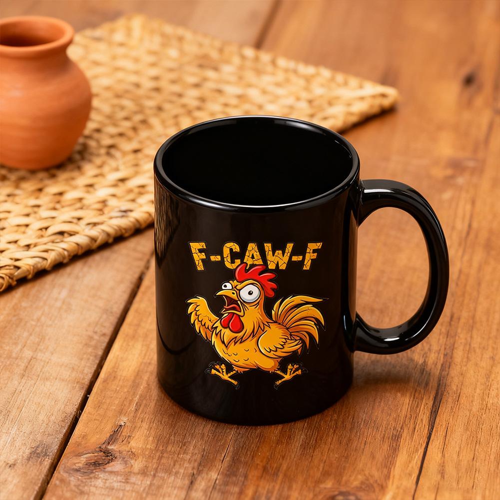 Funny F-Caw-F Chicken FCAWF Mug Fun Tea Cup Gift For Women Men 3.74"*3.15" Cute Cup Gift from Premium Ceramic Material