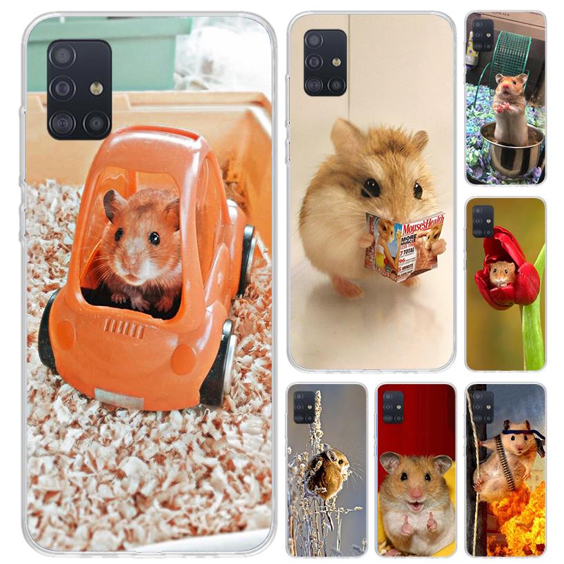 Cute Lovely Pet Hamster Phone Case for Samsung Galaxy A52 A32 A22 A12 A02S A50S A30S A10S Note 20 Ultra 10 Plus S10 A31 A20 A71