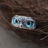 Eulenring Damen Retro Modisch Verstellbar Hip Hop Metall Zeigefingerring