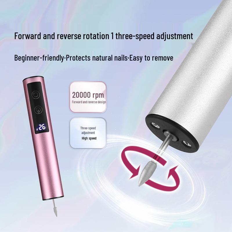 Rechargeable Electric Nail Grinder: Professional Manicure & Polishing Pen for Personal and Salon Use